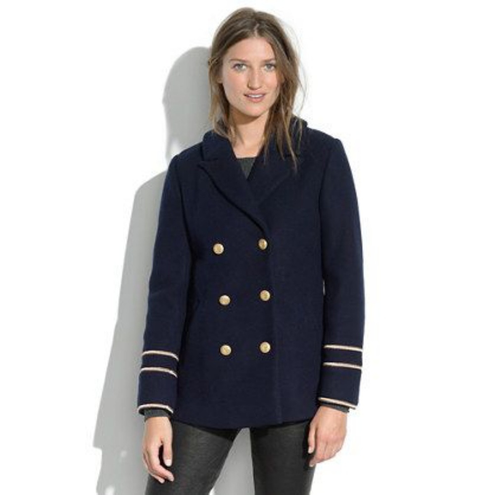 Madewell Captain Peacoat Size Medium